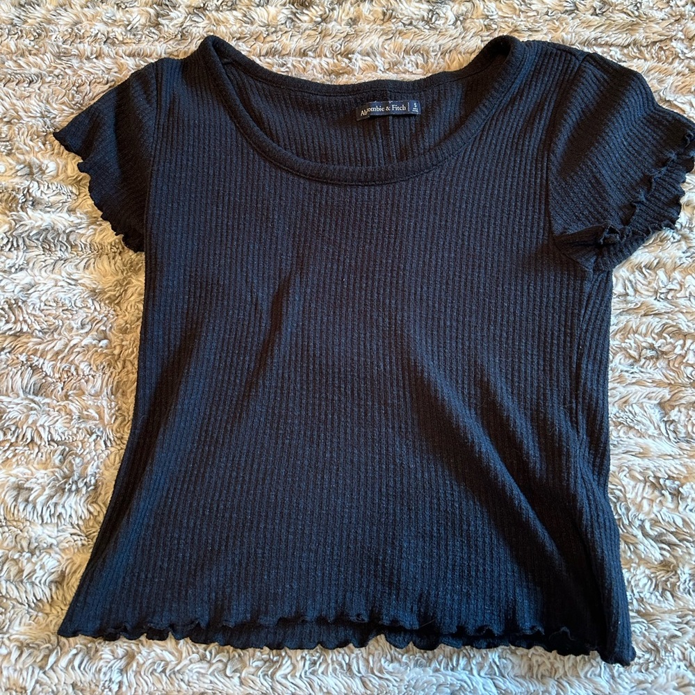 Abercrombie and Fitch Black Short Sleeve Shirt